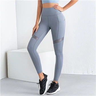 Jógové legíny s vysokým pásom a vreckami